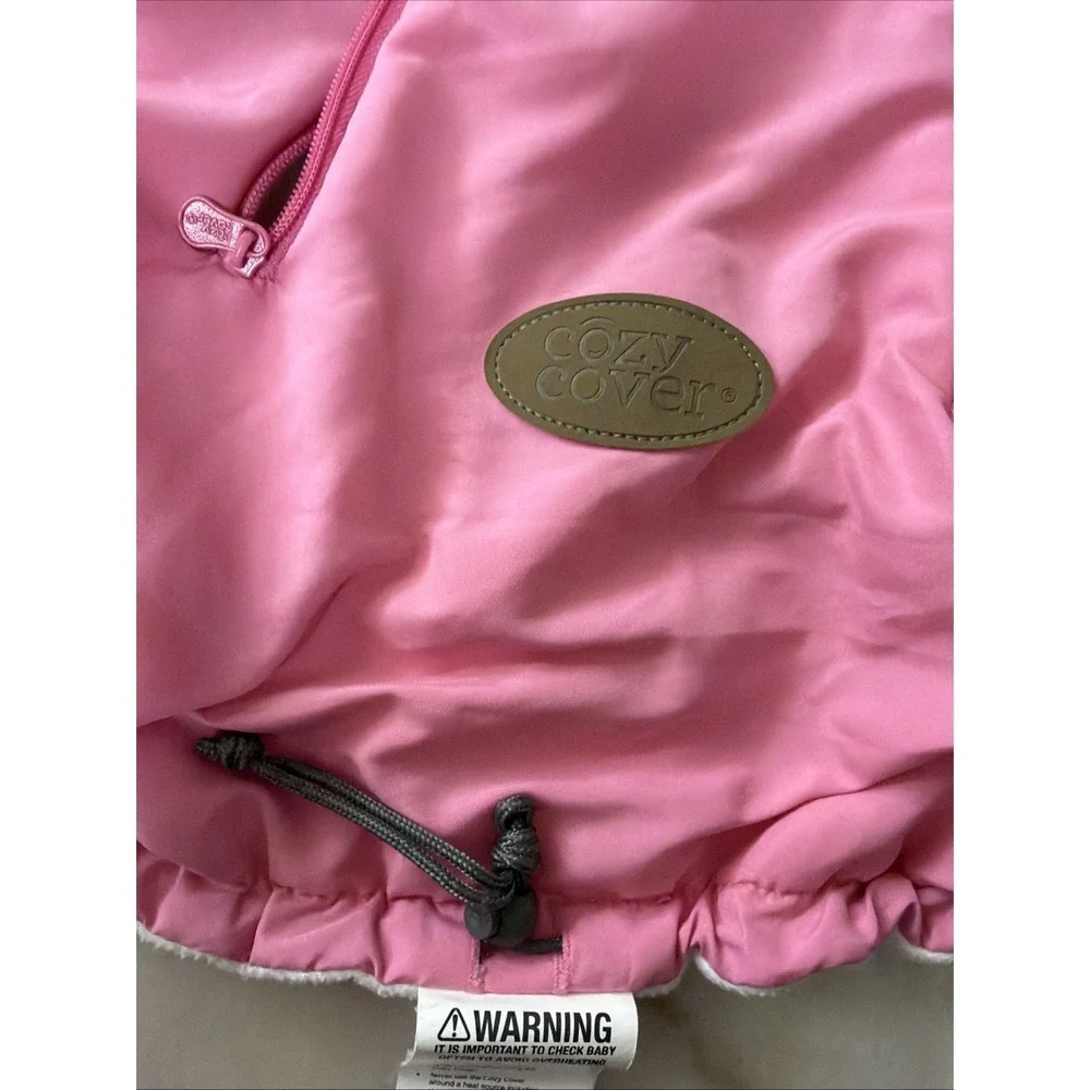 Cozy Cover Infant Pink Carseat Canopy SeatCover Fleece Lined‎